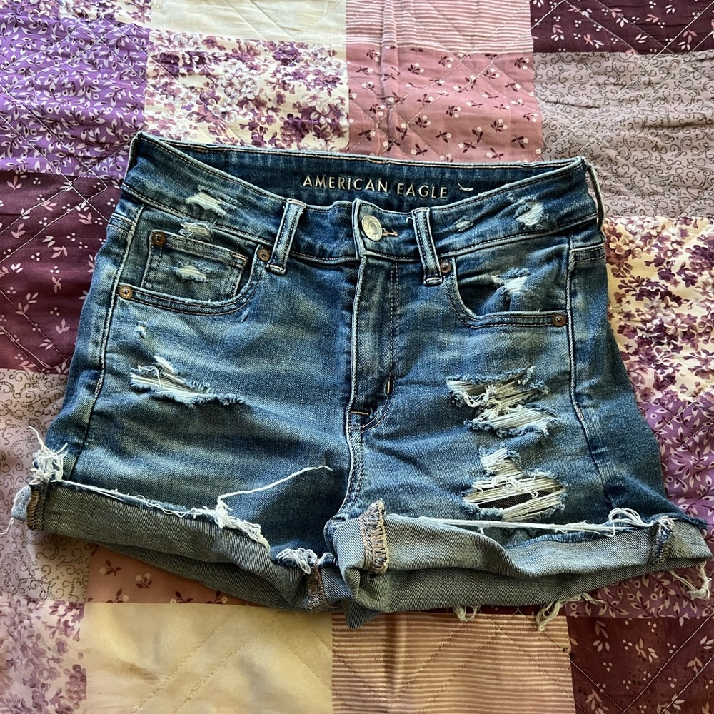 American Eagle Outfitters Women's Blue Denim Shorts